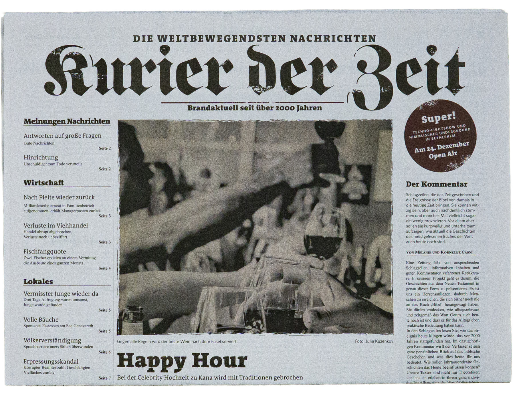 Kurier der Zeit – Die Bibel einmal ganz anders Lesen Kurier der Zeit – Die Bibel einmal ganz anders Lesen